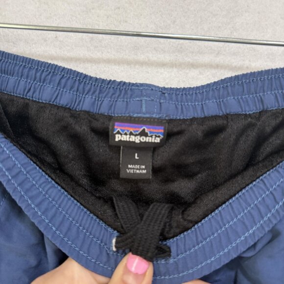 Patagonia Baggies Shorts Mens Large Blue Nylon Swim Trunks Fast Dry Drawstring - Picture 3 of 13